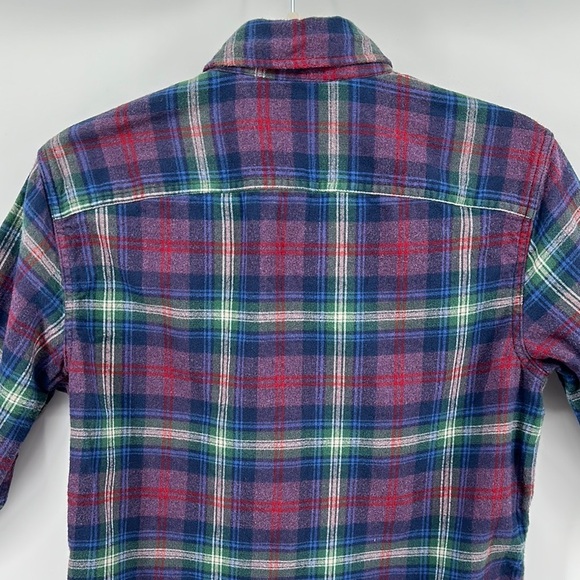Abercrombie & Fitch Casual Blue and Red Plaid Flannel Shirt Size XSmall - Picture 9 of 11
